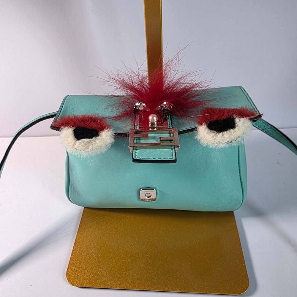Fendi Monster Micro Baguette Monster with fur Trim